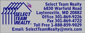 Select Team Realty® Information 301-869-9226